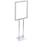 Azar Displays Chrome Panel Poster Stand on Narrow Base 300702 - alternate 1